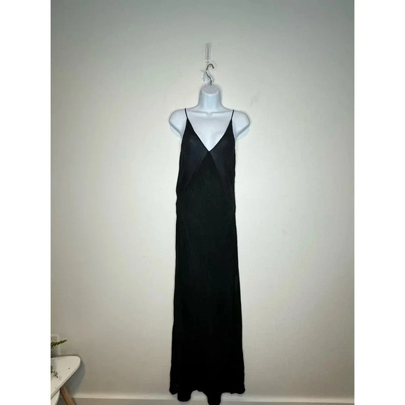 90's Vintage Jean Paul Gaultier Silk Maxi Slip Dress Sheer Y2K SIZE 10 - Picture 5 of 8